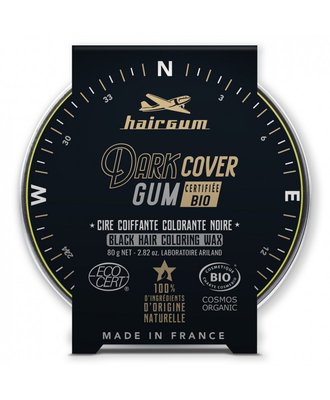 Hairgum dark cover black coloring wax gum organic certified, , medium