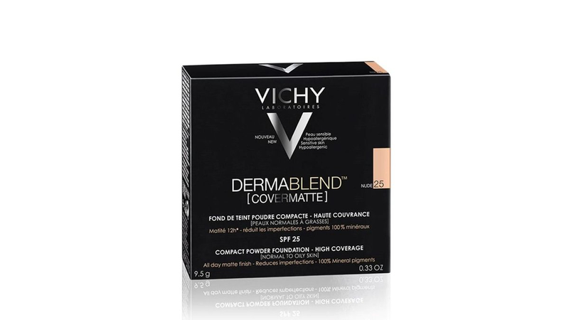 Vichy dermablend  compact powder foundation - high coverage no. 25 nude, , medium-null
