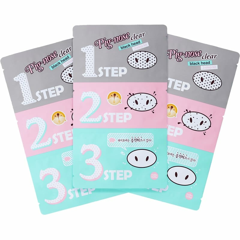 Holika holika pig nose clear blackhead 3-step kit, , medium-null