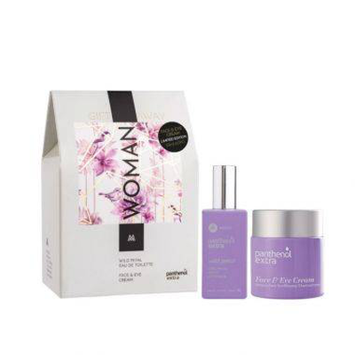 Panthenol extra promo set includes wild petal eau de toilette 50ml + face & eye cream 100ml, , medium