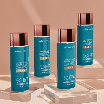 Award winnerliquid formulasunforgettable® total protection® face shield flex SPF 50 - medium