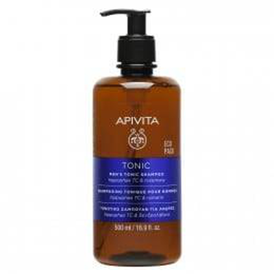 Apivita men's tonic shampoo ecopack x 500ml, , medium