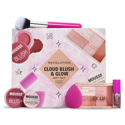 Revolution cloud blush and glow highlight gift set