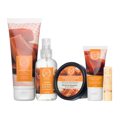 Vanilla & caramel body & lip care set 5pcs., , medium