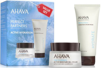 Ahava promo perfect parteners active hydration moisture gel cream 50ml & cream mask 100ml, , medium