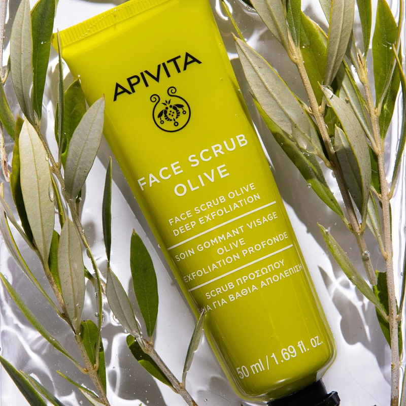Apivita face scrub olive for deep exfoliation 50ml, , medium-null