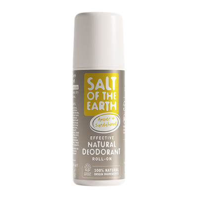Salt of the earth - amber & sandalwood natural deodorant roll-on 75ml, , medium