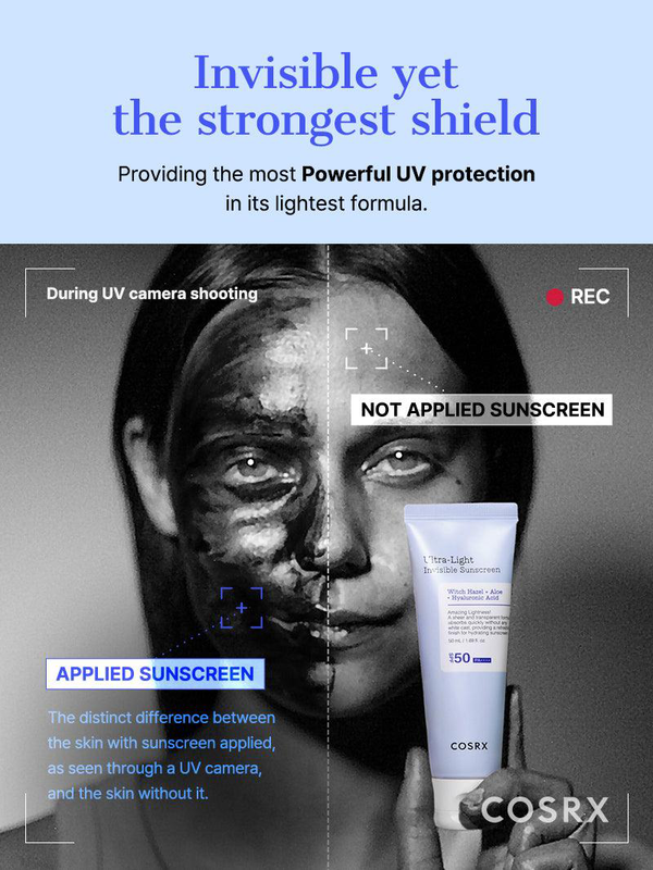 Cosrx ultra light invisible sunscreen SPF 50 pa++++ 50ml-null