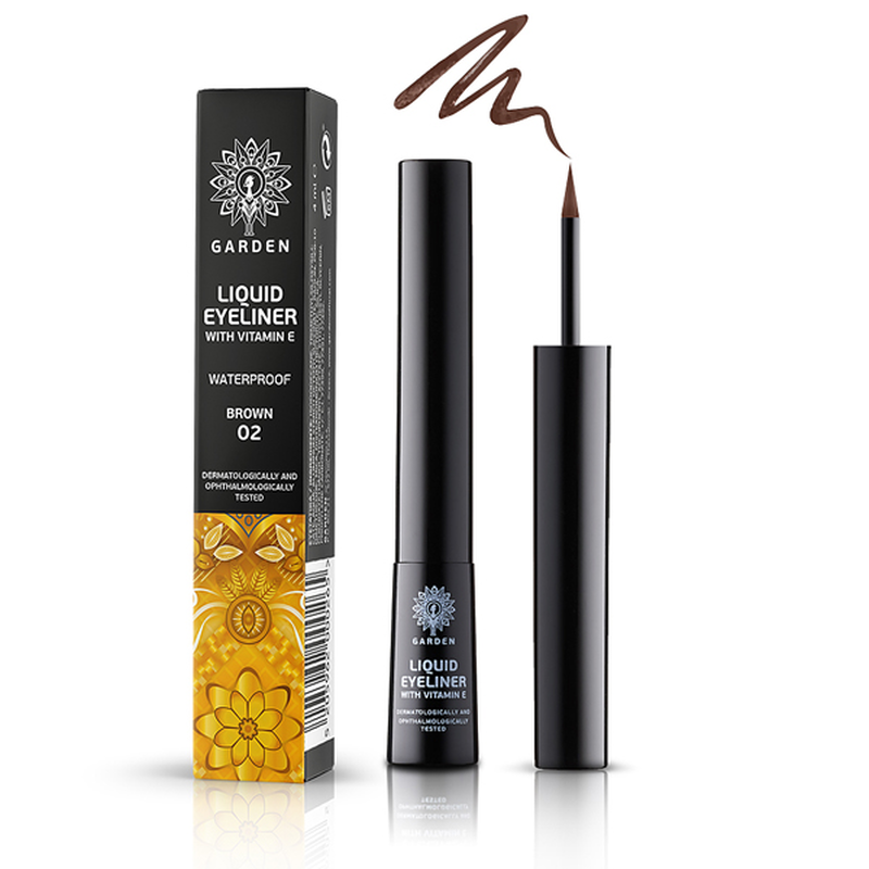 Product image: Garden liquid eyeliner with vitamin e waterproof brown 02-null
