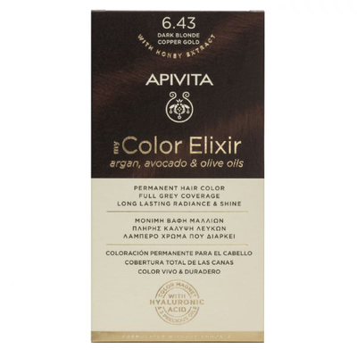 Apivita color elixir hair color kit 6.43, , medium