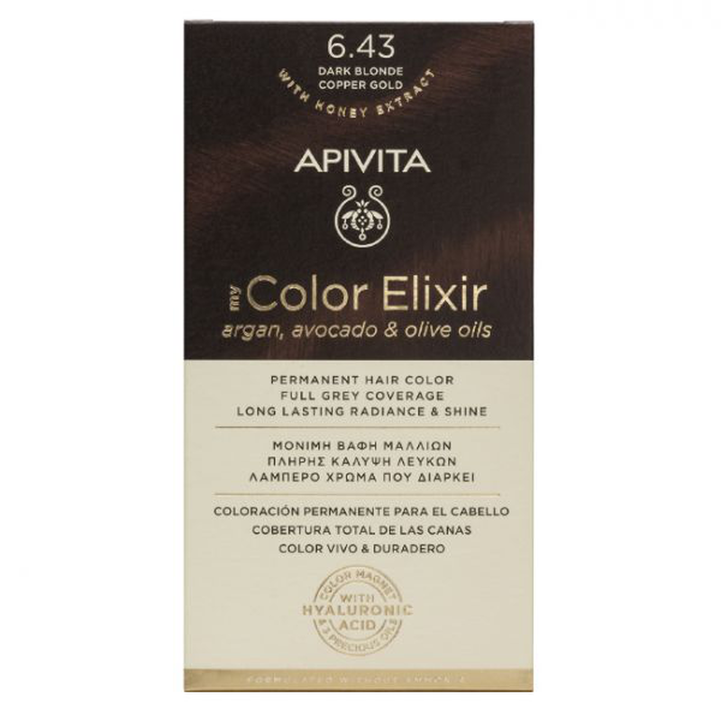 Product image: Apivita color elixir hair color kit 6.43, , medium-null