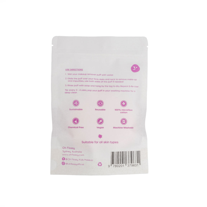 Oh flossy makeup remover puff, , medium-null