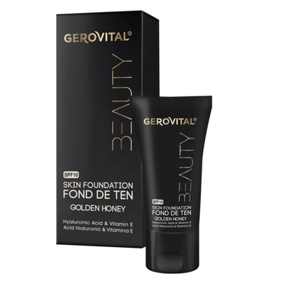 Skin foundation golden honey, , medium