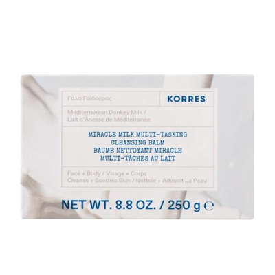 Korres mediterranean donkey milk multi-tasking cleansing bar face & body 250g, , medium