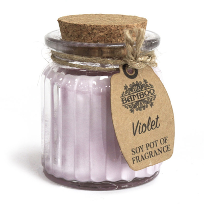 Fragrance candle - violet soy pot