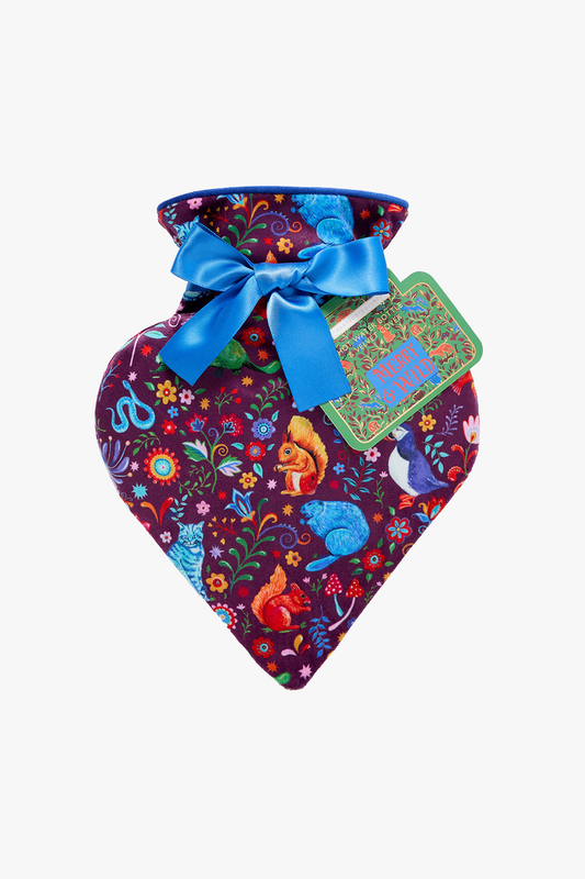 Merry&wild heart hot water bottle&cover, , medium-null