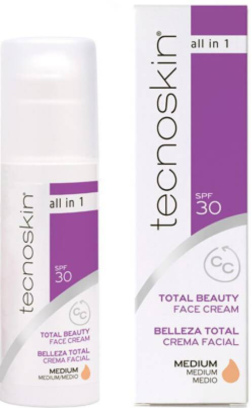 Tecnoskin total beauty face cream cc medium 50ml, , medium image number null