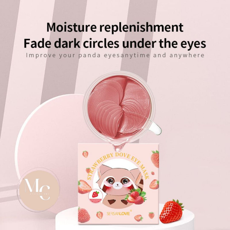 Strawberry dove eye mask, , medium-null
