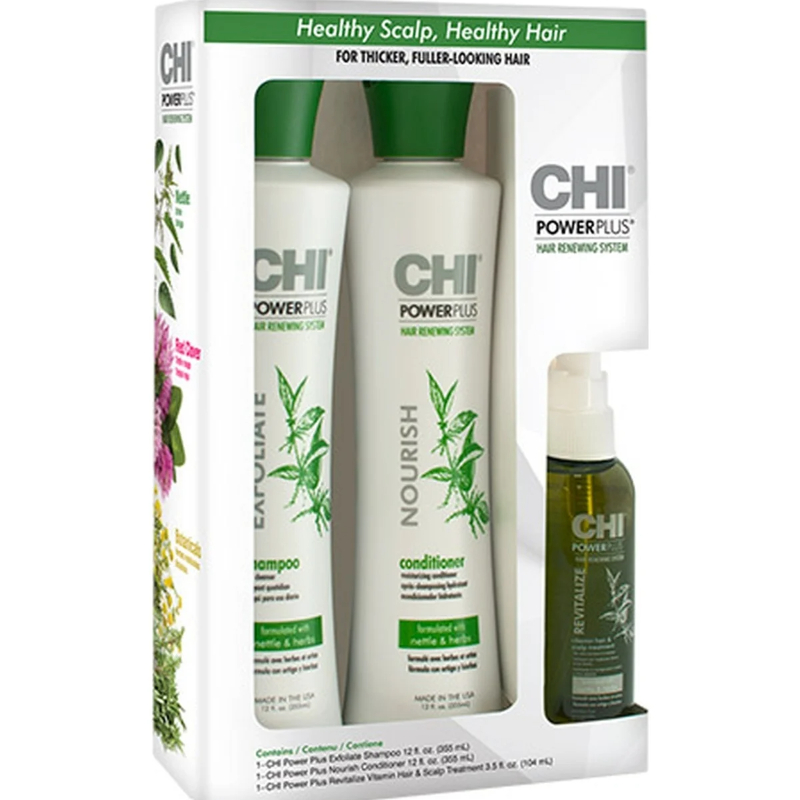 Product image: Chi powerplus starter kit with shampoo, conditioner and scalp treatment, , medium-null