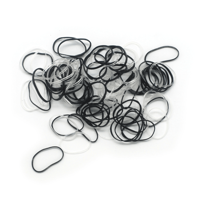 Basicare hair ponybands black & clear 50s 3738, , medium