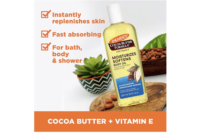 Palmer's cocoa butter moisturizing body oil with vitamin e, radiant looking glow and skin hydration, instant absorption, bath, body and shower-null