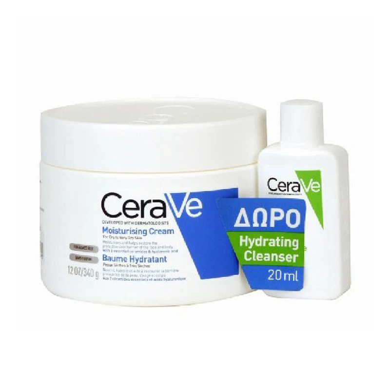 Cerave set &mu;&epsilon; &epsilon;&nu;&upsilon;&delta;&alpha;&tau;&iota;&kappa;ή &kappa;&rho;έ&mu;&alpha; &pi;&rho;&omicron;&sigma;ώ&pi;&omicron;&upsilon;-&sigma;ώ&mu;&alpha;&tau;&omicron;&sigmaf; &gamma;&iota;&alpha; &xi;&eta;&rho;ό-&pi;&omicron;&lambda;ύ &xi;&eta;&rho;ό &delta;έ&rho;&mu;&alpha; 340 g &kappa;&alpha;&iota; &delta;ώ&rho;&omicron; &kappa;&rho;έ&mu;&alpha; &kappa;&alpha;&theta;&alpha;&rho;&iota;&sigma;&mu;&omicron;ύ &pi;&rho;&omicron;&sigma;ώ&pi;&omicron;&upsilon;-&sigma;ώ&mu;&alpha;&tau;&omicron;&sigmaf; 20 ml-null
