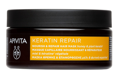 Apivita keratin repair nourish & repair mask for dry-damaged hair x 200ml