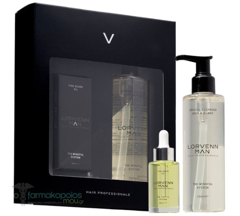 Lrv man set fine beard oil 30ml & special cleanser 200 ml, , medium-null