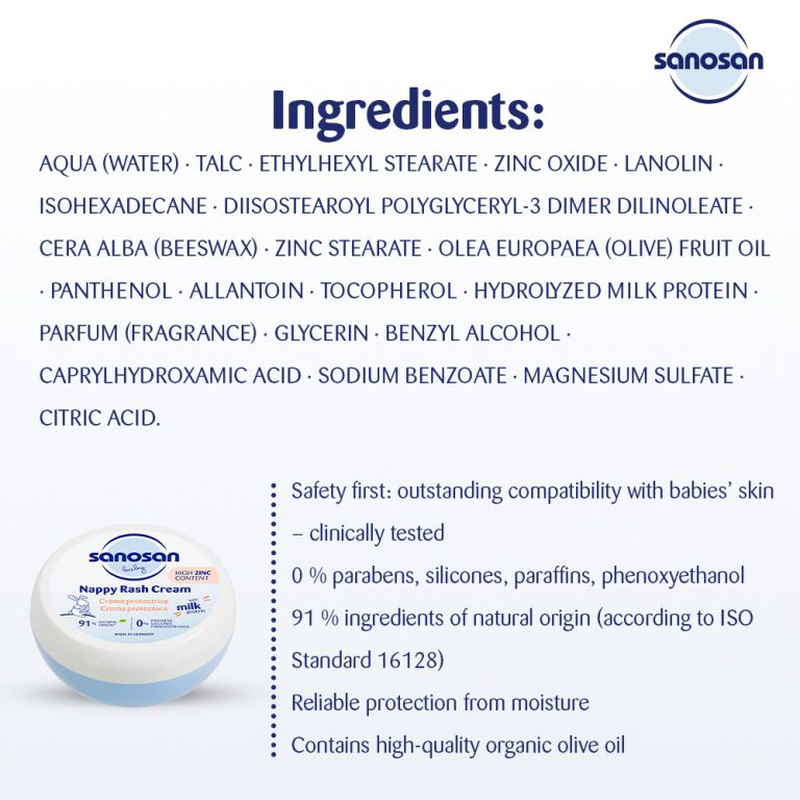 Sanosan baby nappy rash cream, , medium image number null
