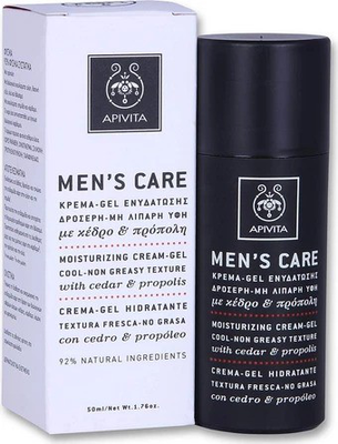 Apivita men's care moisturizing cream-gel with cedar & propolis x 50ml