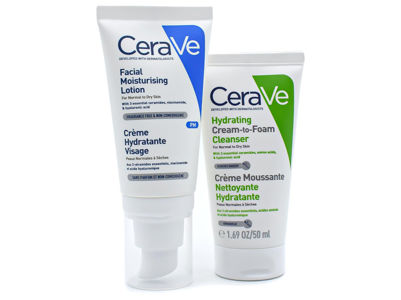 Cerave facial moisturising lotion & cleanser 50ml promo24-null