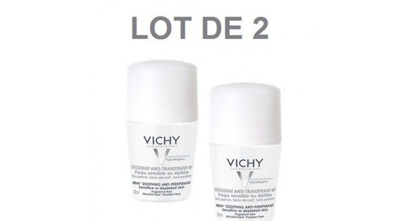 Vichy anti-respirant deodorant 48h 50ml x2-null