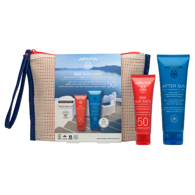 Apivita bee sun safe set &mu;&epsilon; &alpha;&nu;&tau;&eta;&lambda;&iota;&alpha;&kappa;ή &kappa;&rho;έ&mu;&alpha; &pi;&rho;&omicron;&sigma;ώ&pi;&omicron;&upsilon; &kappa;&alpha;&tau;ά &tau;&omega;&nu; &pi;&alpha;&nu;ά&delta;&omega;&nu; & &tau;&omega;&nu; &rho;&upsilon;&tau;ί&delta;&omega;&nu; SPF50 50 ml &kappa;&alpha;&iota; &delta;ώ&rho;&omicron; after sun 100 ml, , medium