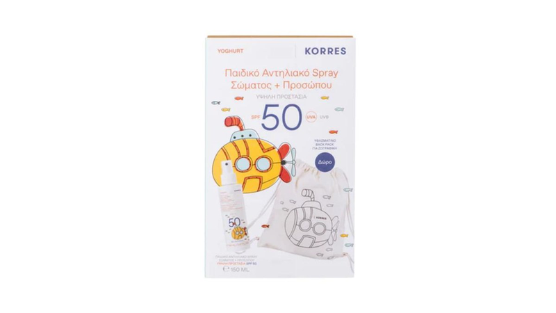 Korres kids comfort sunscreen spray body + face, , medium image number null