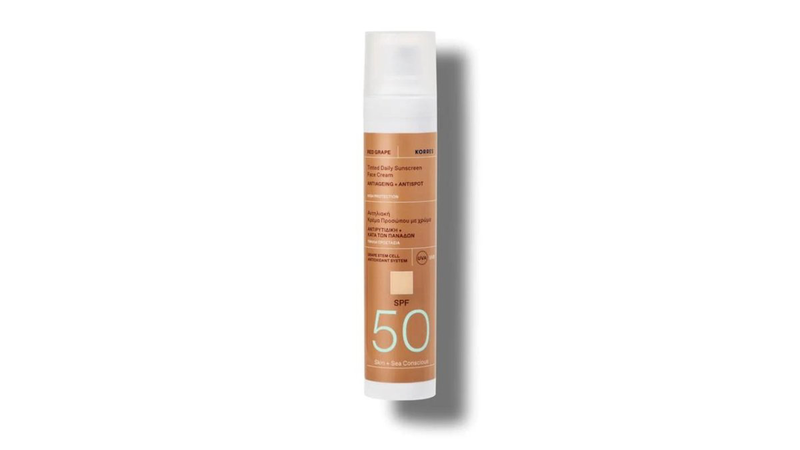 Product image: Korres red grape tinted daily sunscreen face cream SPF 50-null