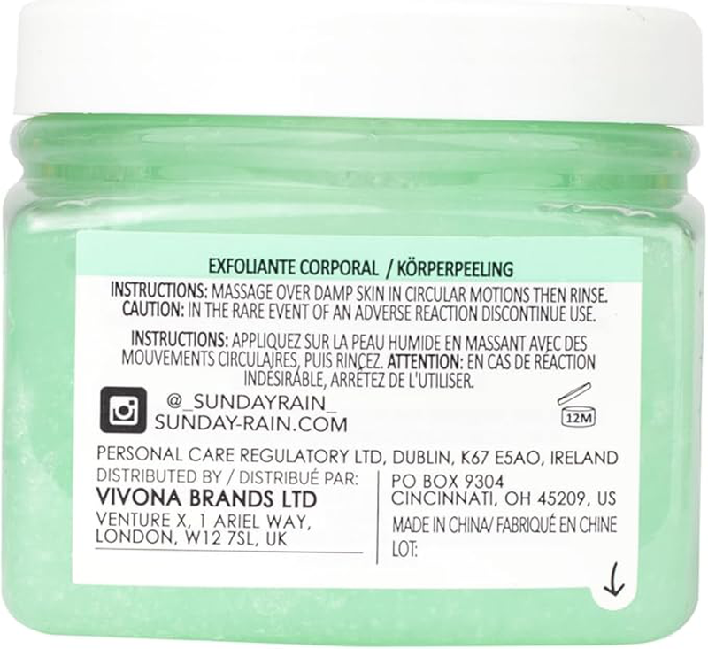 Sunday rain aloe & sweet mint body scrub x 265g image number null