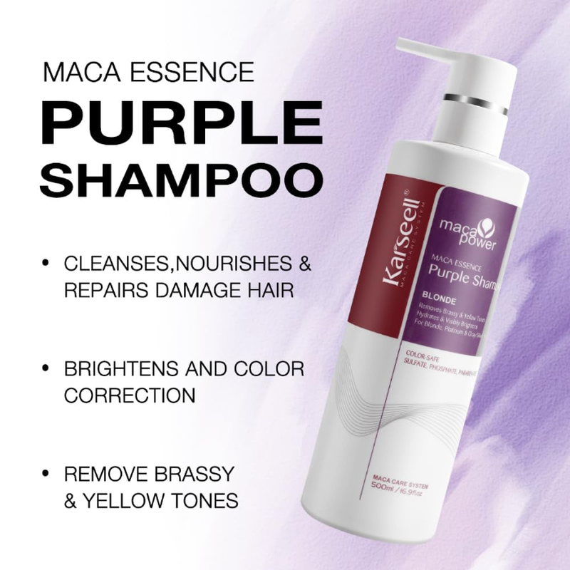 Karseell purple hair mask + purple shampoo, , medium image number null