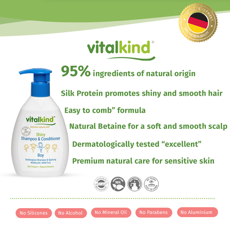 Vitalkind shiny shampoo & conditioner boy, , medium image number null
