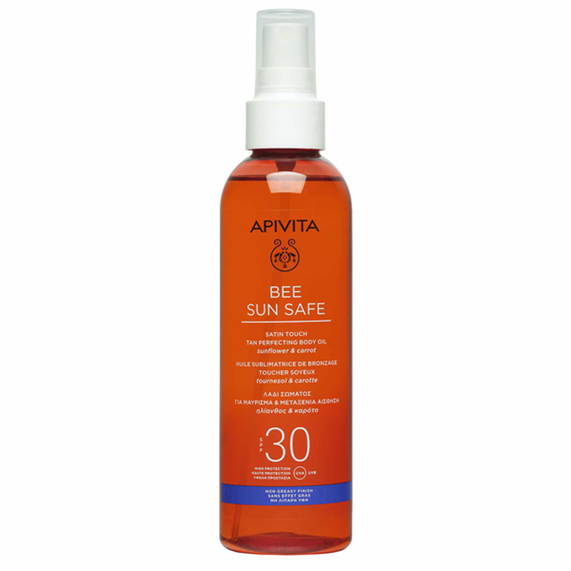 Apivita bee sun safe satin touch tan perfecting body oil SPF 30 200 ml-null