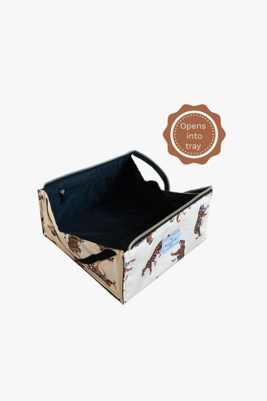 Makeup box bag neutral tigers, , medium-null