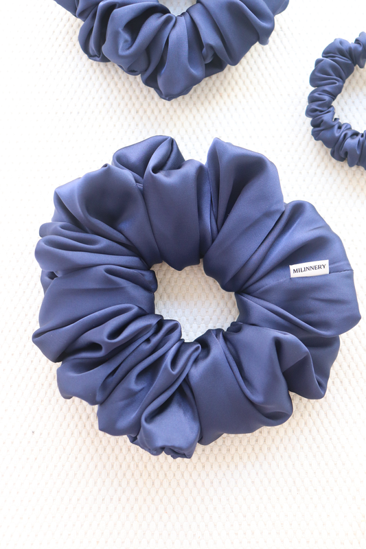 Moonlight glow satin scrunchie-null