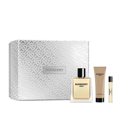 Burberry hero eau de toilette 100ml & eau de toilette 10ml & wash 75ml, , medium