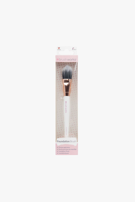 White & gold foundation brush