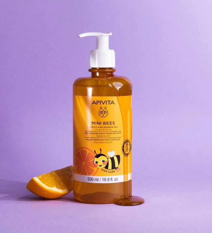 Apivita mini bees Gentle kids, shower gel, 500ml image number null