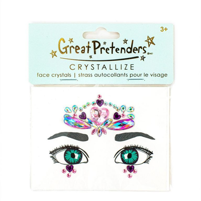 Crystals heart face stickers