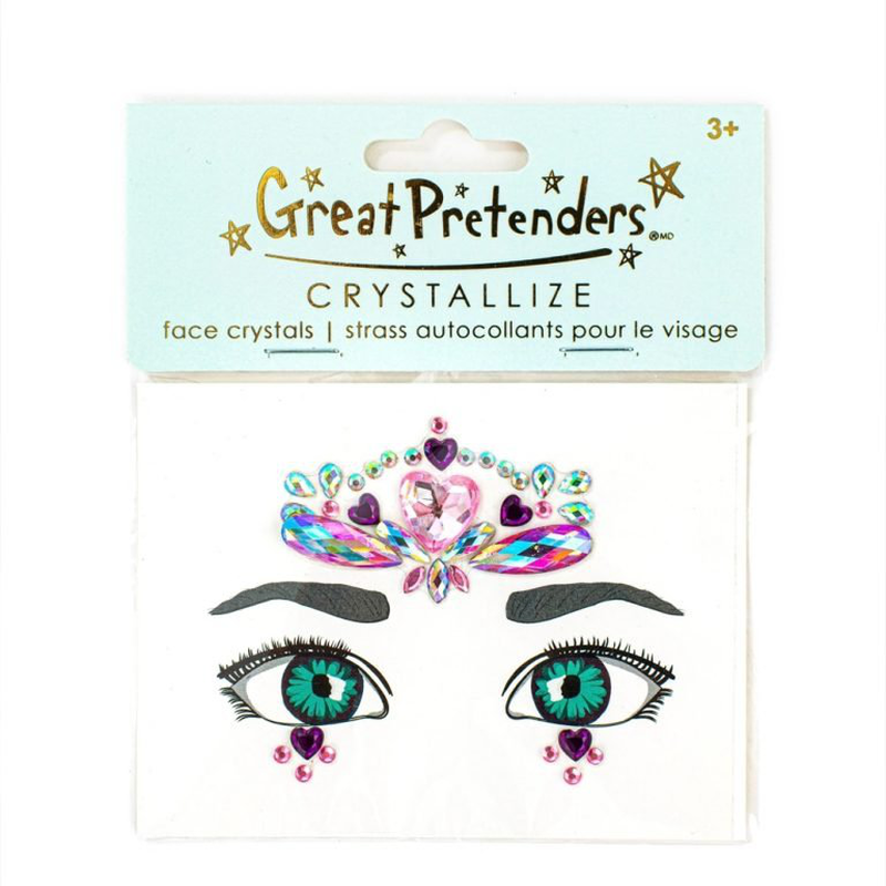 Crystals heart face stickers, , medium image number null