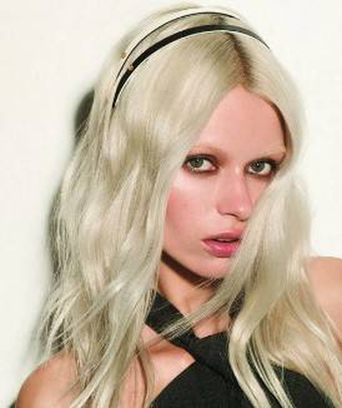 Balmain small acetate headband black/white, , medium image number null