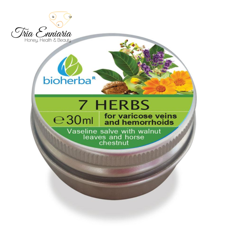 Product image: Ointment 7 herbs - varicose veins, hemorrhoids, 30 ml, bioherba, , medium-null