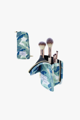 Standing brush case tropical leaves, , medium
