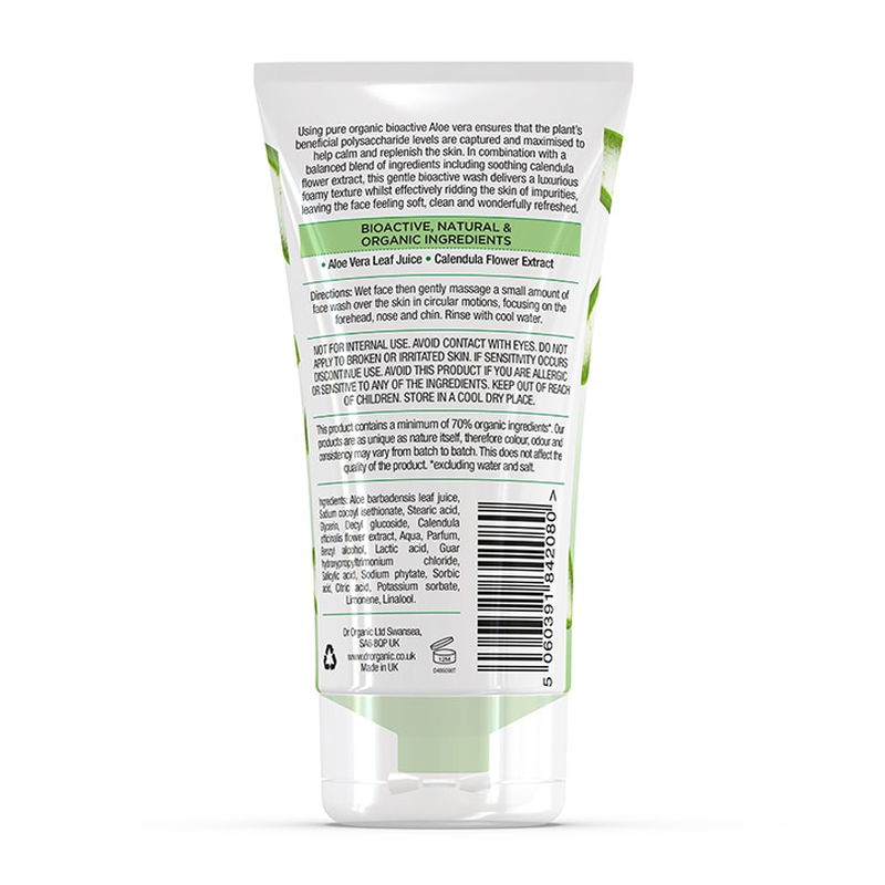 Dr organic aloe vera soothing face wash 150ml-null